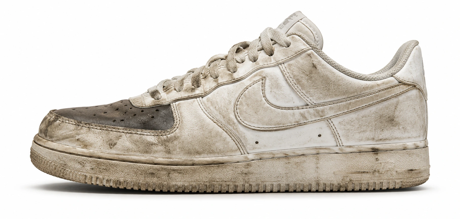 Shoes before professional cleaning